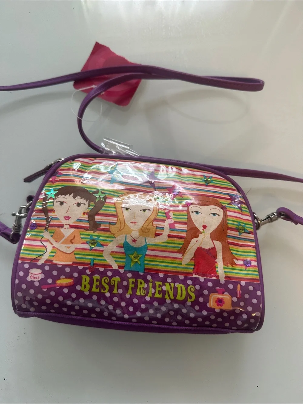 Kids Purple 'Best Friends' Crossbody Bag